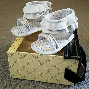 White Baby gladiator sandal